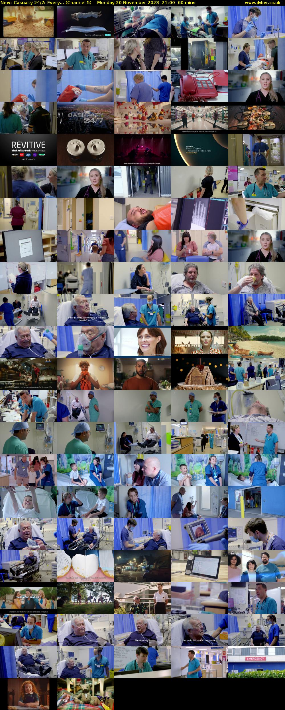 Casualty 24/7: Every... (Channel 5) Monday 20 November 2023 21:00 - 22:00