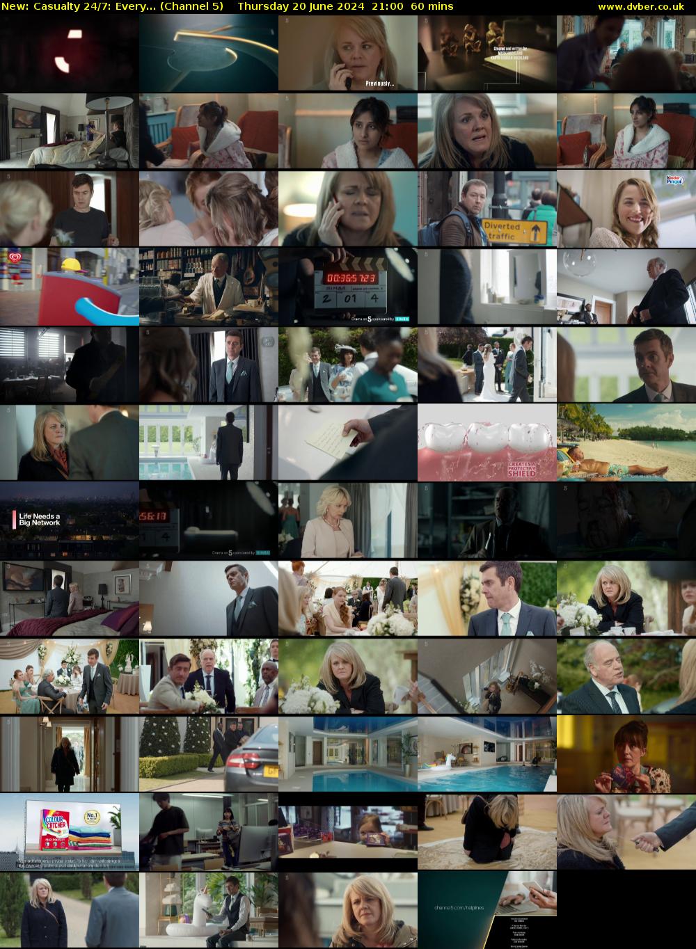 Casualty 24/7: Every... (Channel 5) Thursday 20 June 2024 21:00 - 22:00