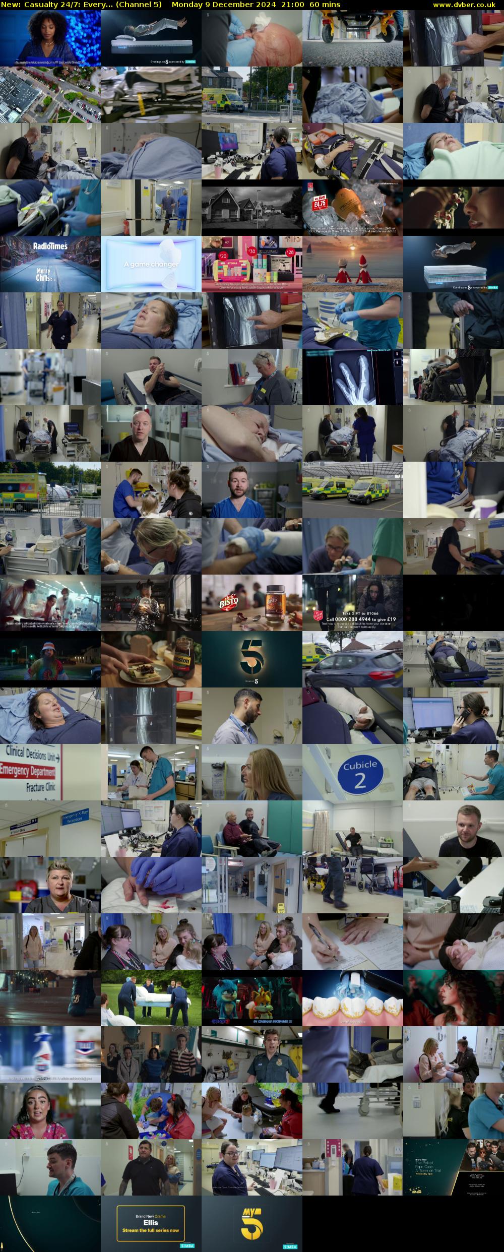 Casualty 24/7: Every... (Channel 5) Monday 9 December 2024 21:00 - 22:00