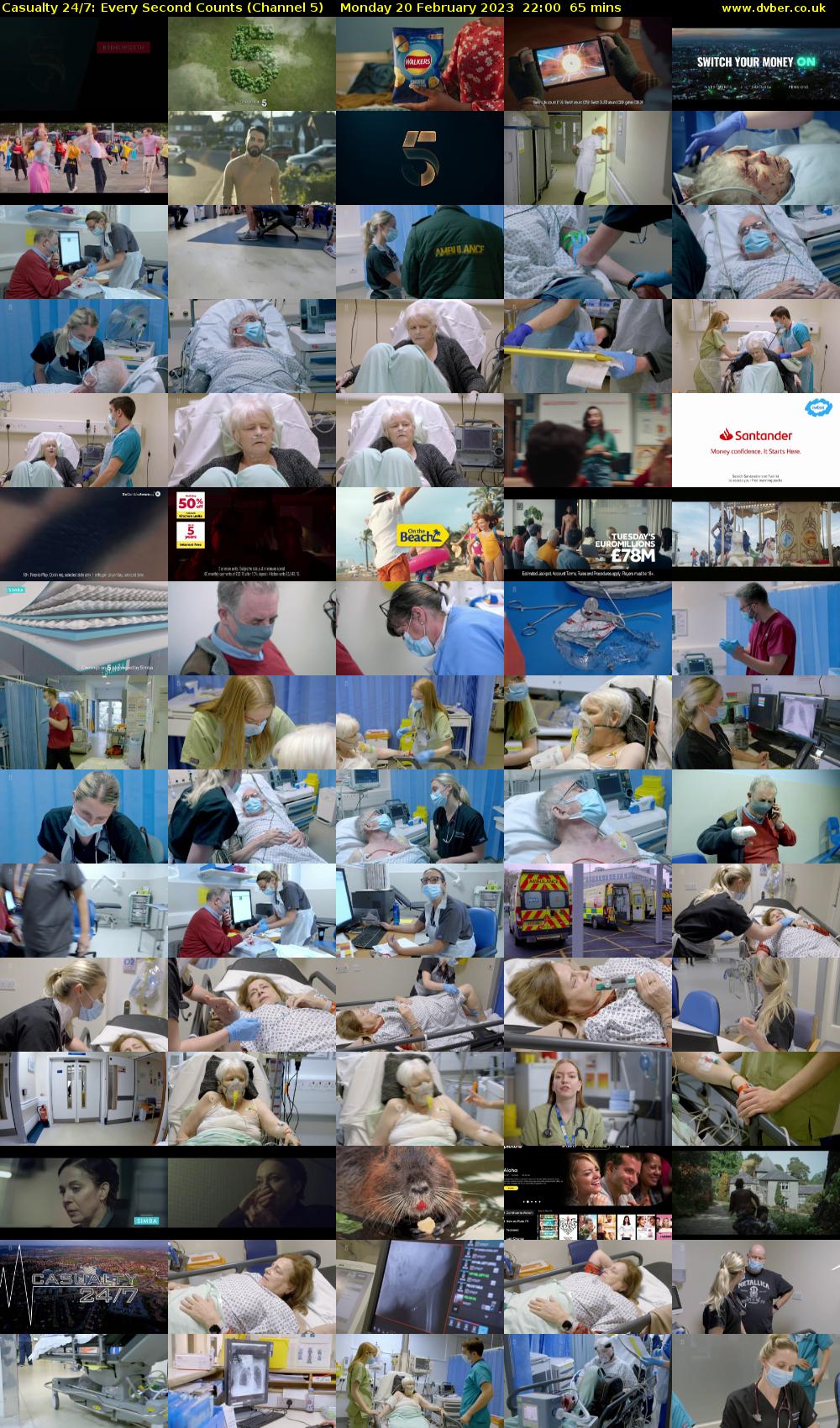 Casualty 24/7: Every Second Counts (Channel 5) Monday 20 February 2023 22:00 - 23:05