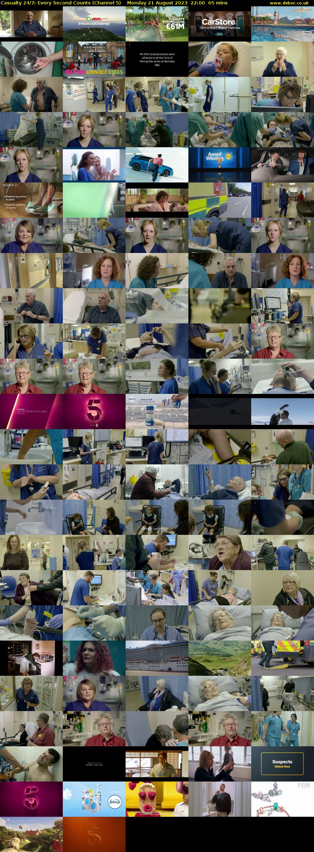 Casualty 24/7: Every Second Counts (Channel 5) Monday 21 August 2023 22:00 - 23:05