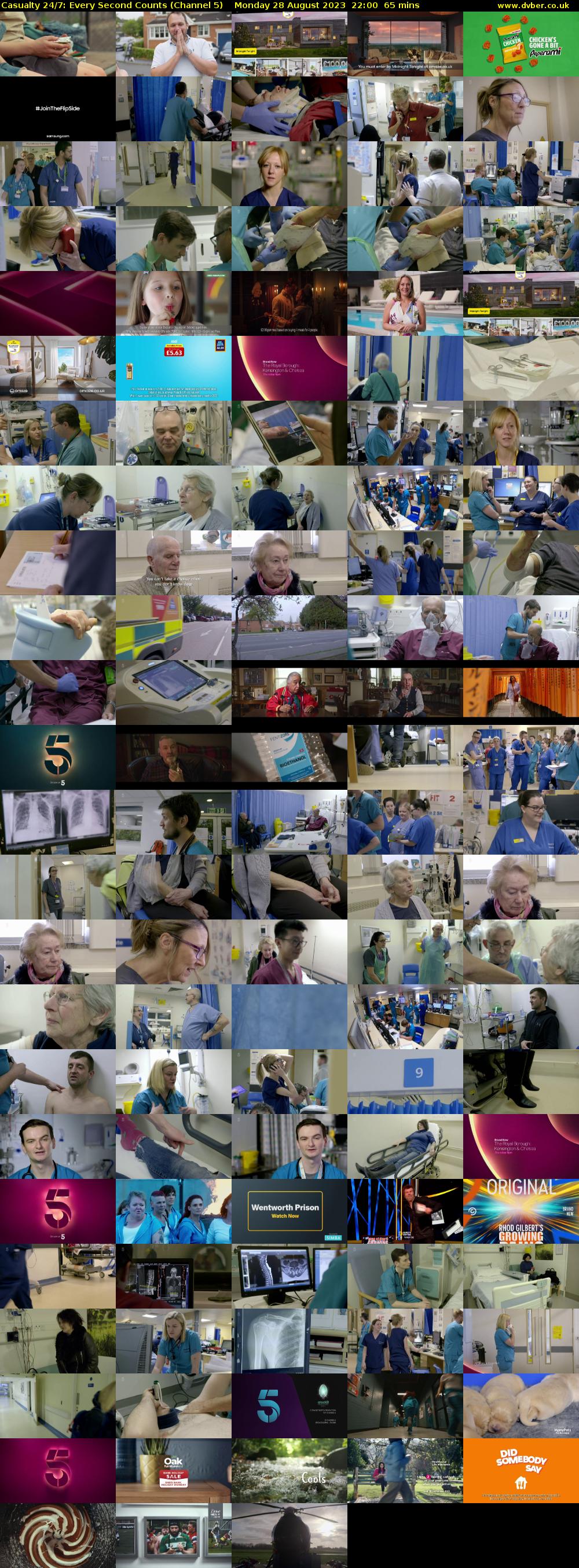 Casualty 24/7: Every Second Counts (Channel 5) Monday 28 August 2023 22:00 - 23:05
