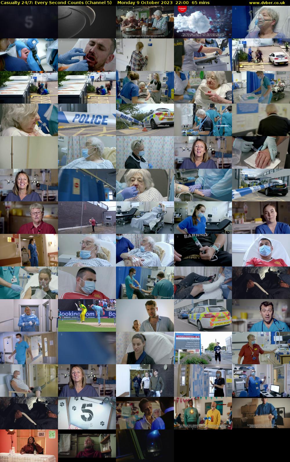 Casualty 24/7: Every Second Counts (Channel 5) Monday 9 October 2023 22:00 - 23:05