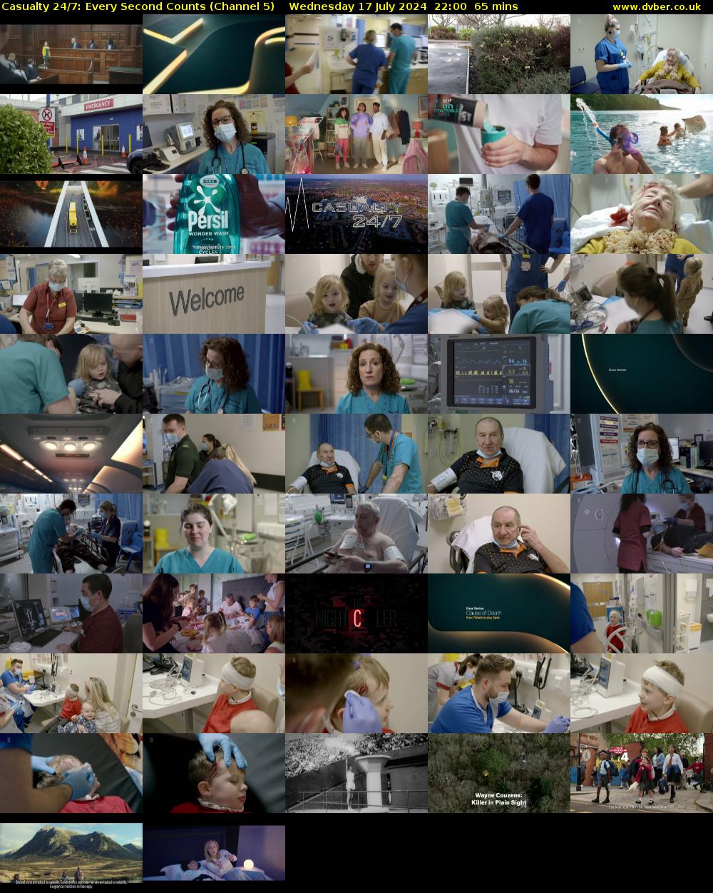 Casualty 24/7: Every Second Counts (Channel 5) Wednesday 17 July 2024 22:00 - 23:05