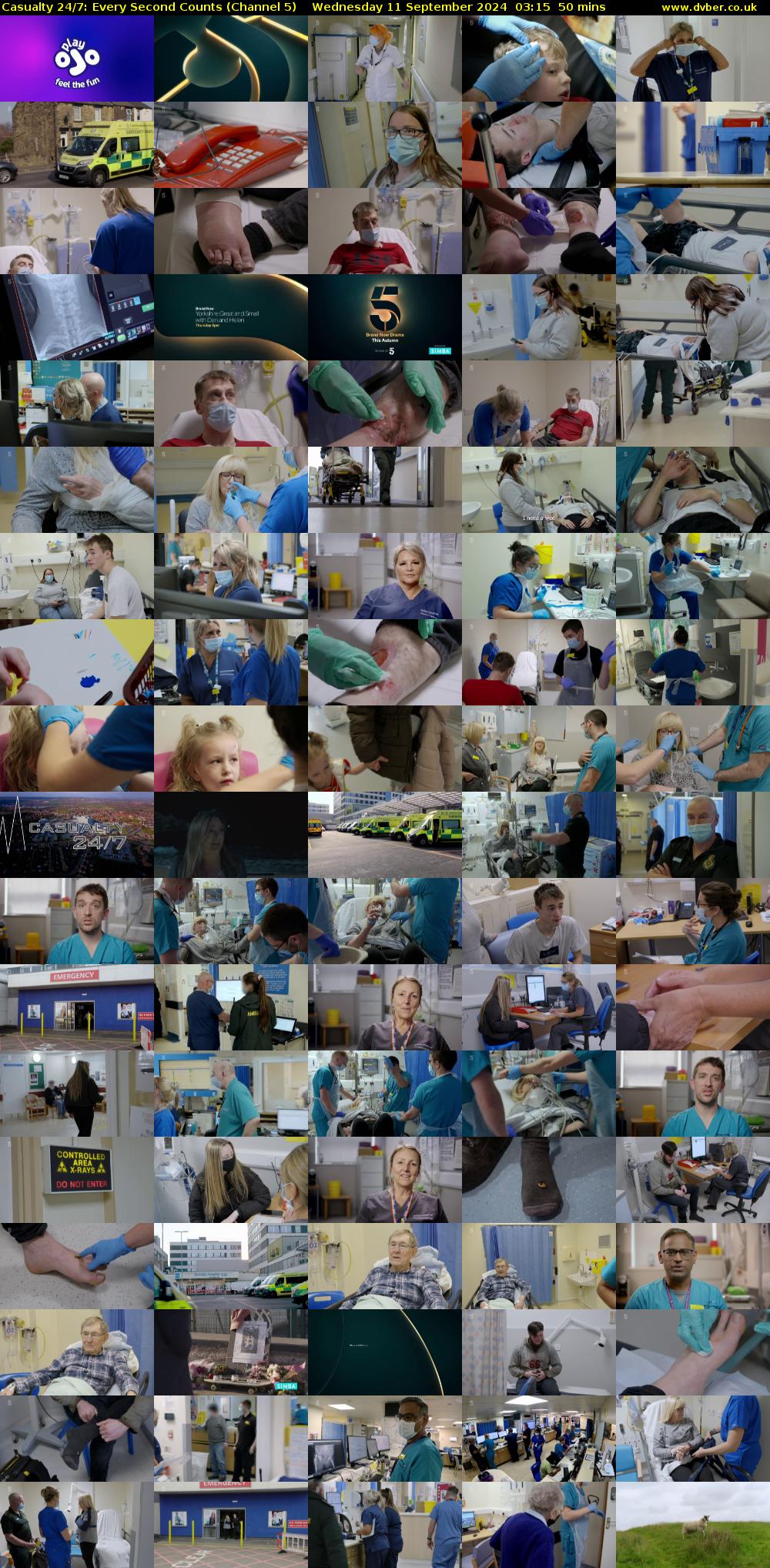 Casualty 24/7: Every Second Counts (Channel 5) Wednesday 11 September 2024 03:15 - 04:05