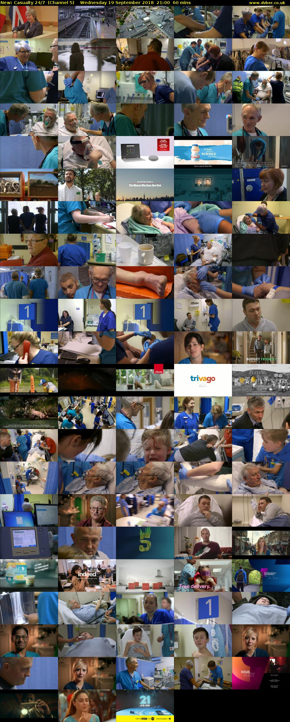 Casualty 24/7 (Channel 5) Wednesday 19 September 2018 21:00 - 22:00