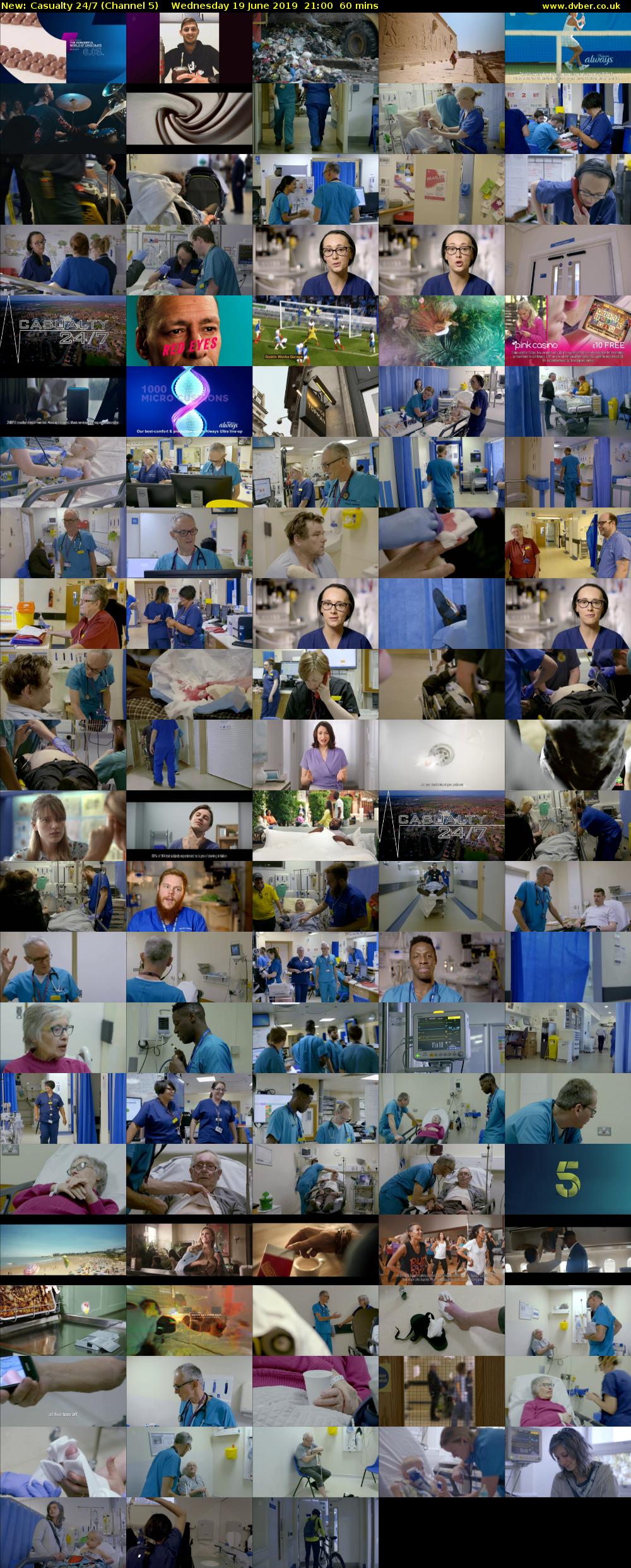 Casualty 24/7 (Channel 5) Wednesday 19 June 2019 21:00 - 22:00