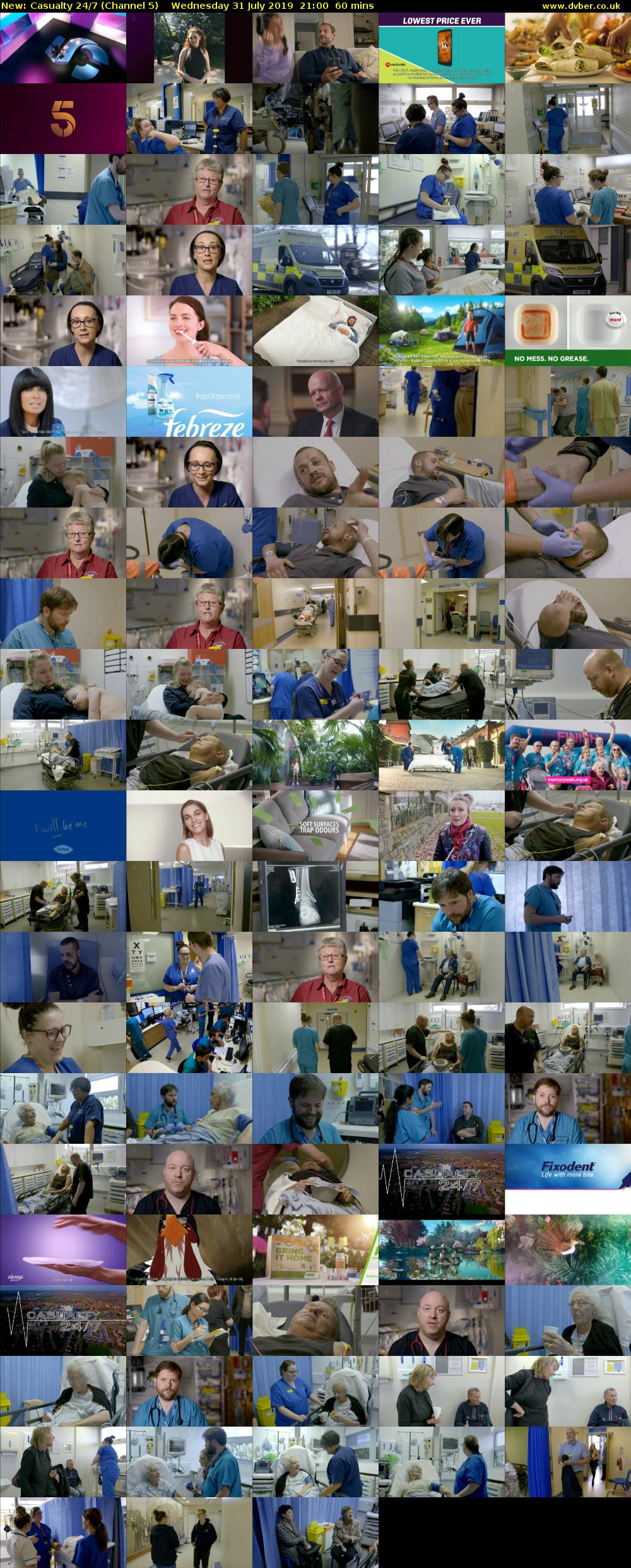 Casualty 24/7 (Channel 5) Wednesday 31 July 2019 21:00 - 22:00
