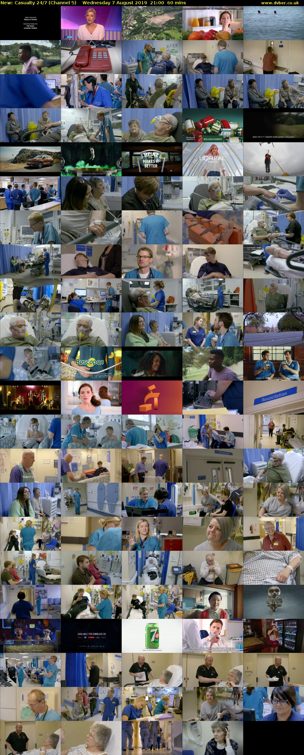 Casualty 24/7 (Channel 5) Wednesday 7 August 2019 21:00 - 22:00