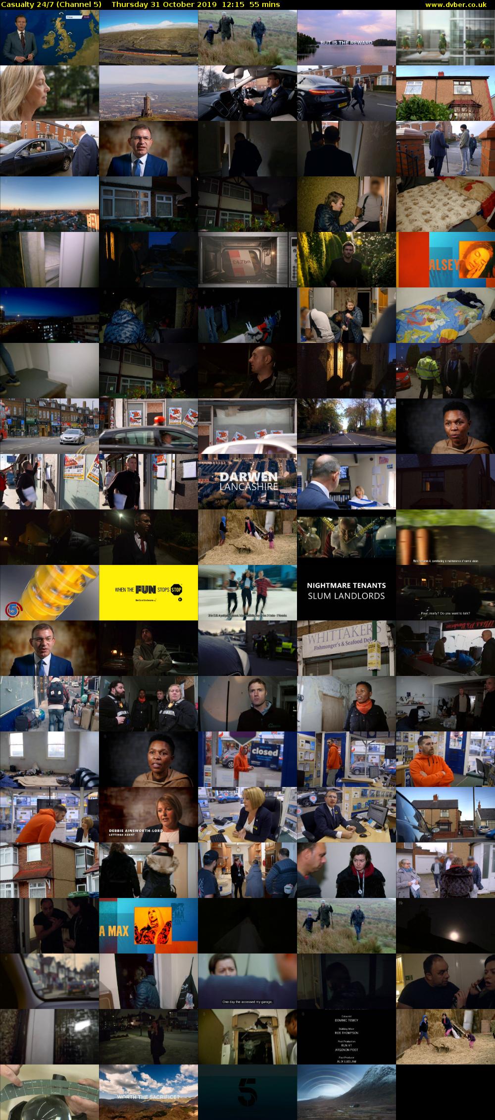 Casualty 24/7 (Channel 5) Thursday 31 October 2019 12:15 - 13:10