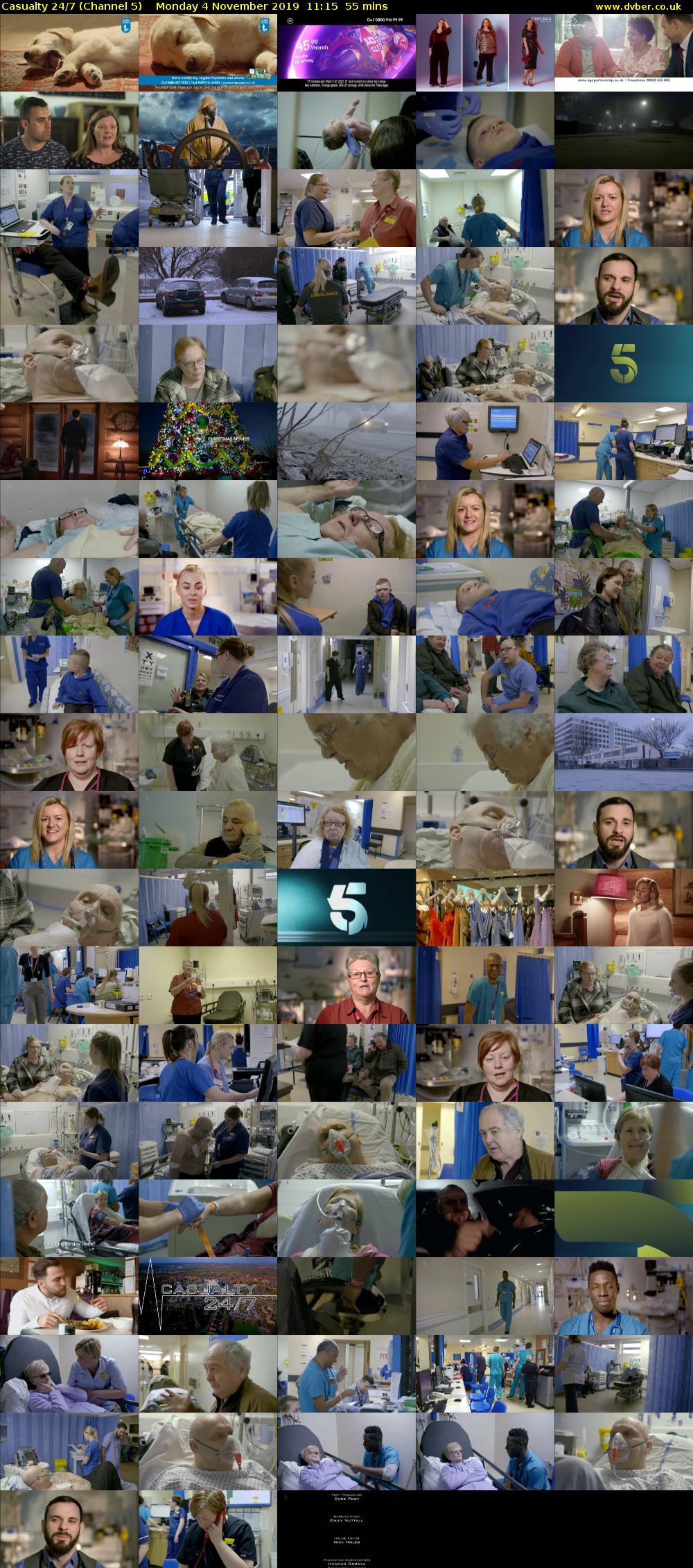 Casualty 24/7 (Channel 5) Monday 4 November 2019 11:15 - 12:10