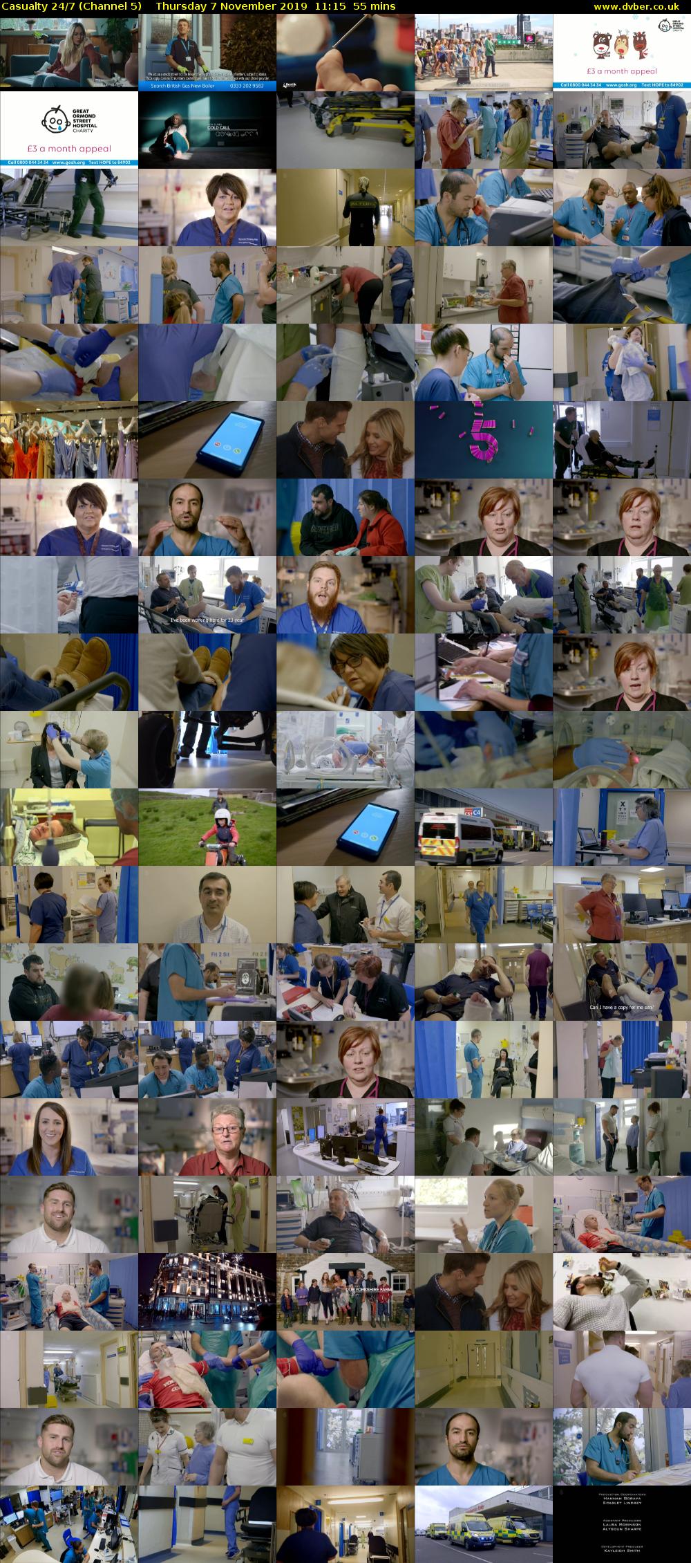 Casualty 24/7 (Channel 5) Thursday 7 November 2019 11:15 - 12:10