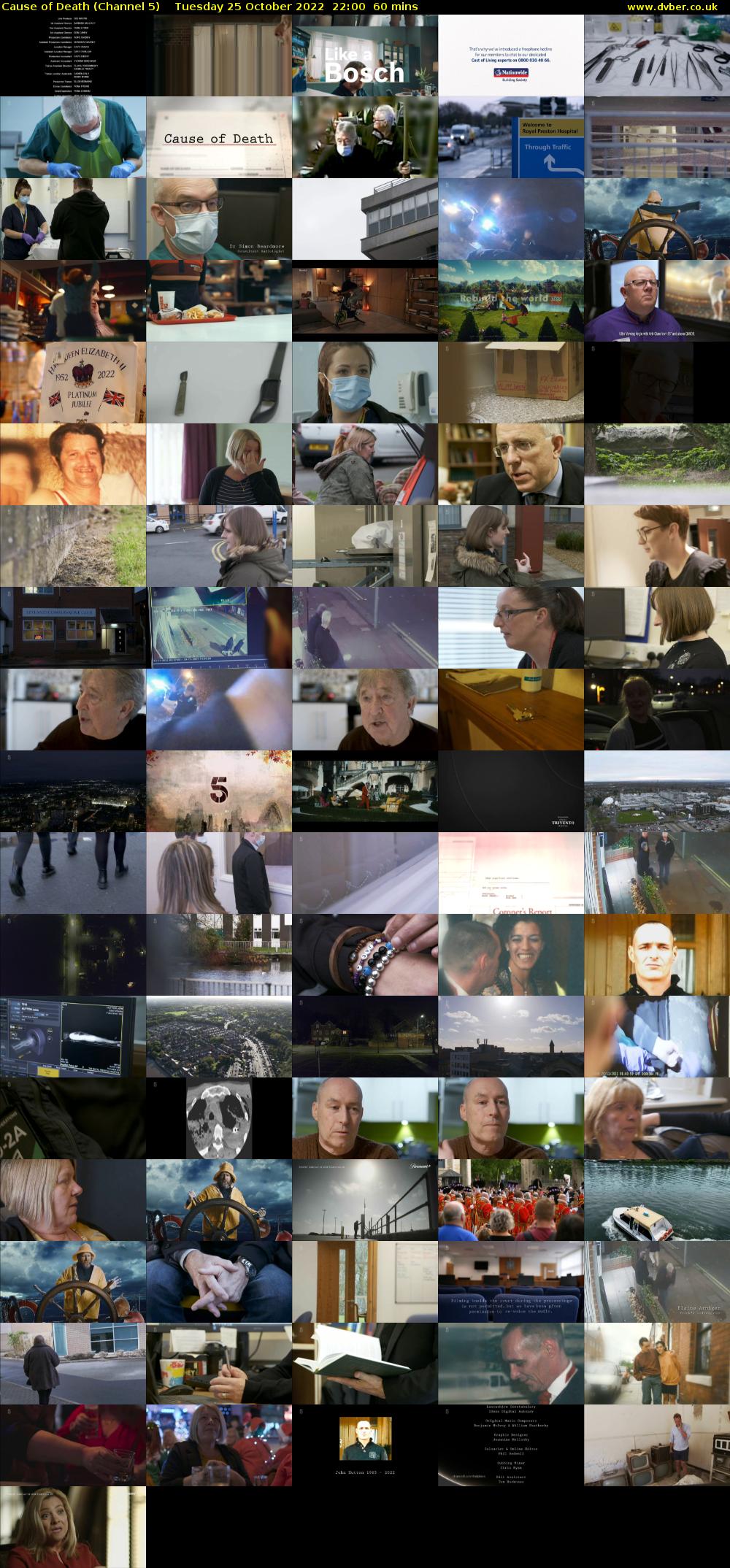 Cause of Death (Channel 5) Tuesday 25 October 2022 22:00 - 23:00