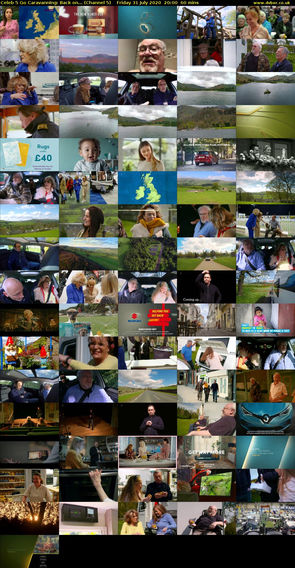 Celeb 5 Go Caravanning: Back on... (Channel 5) Friday 31 July 2020 20:00 - 21:00