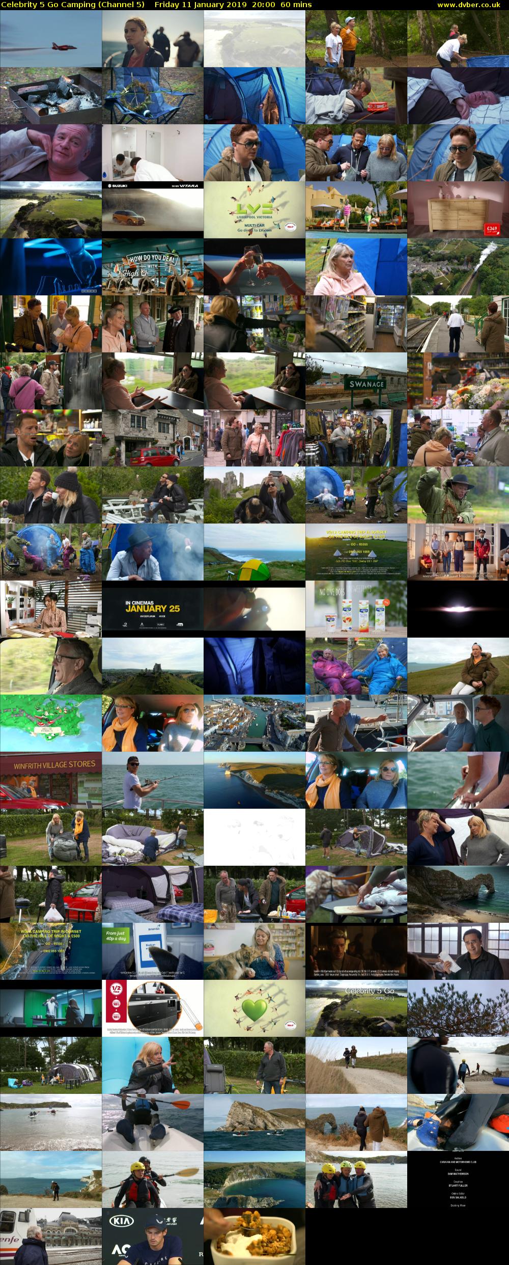 Celebrity 5 Go Camping (Channel 5) Friday 11 January 2019 20:00 - 21:00
