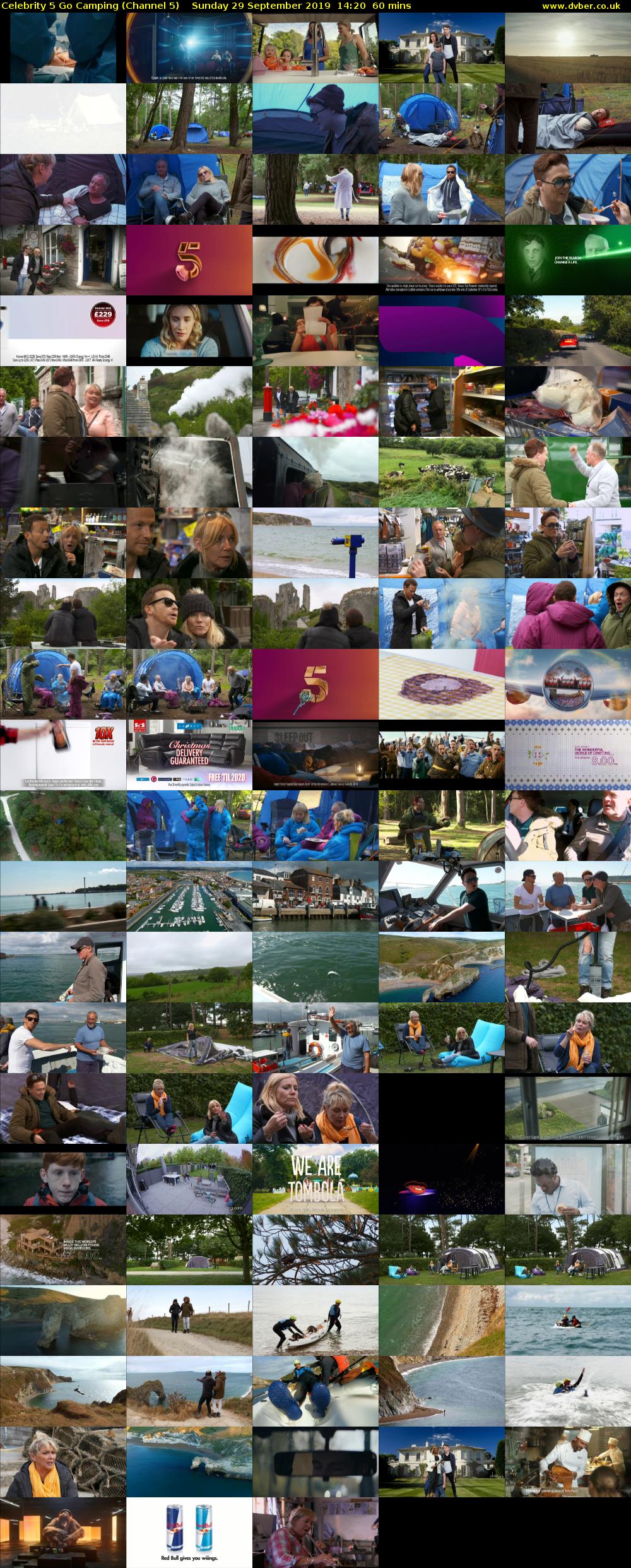 Celebrity 5 Go Camping (Channel 5) Sunday 29 September 2019 14:20 - 15:20