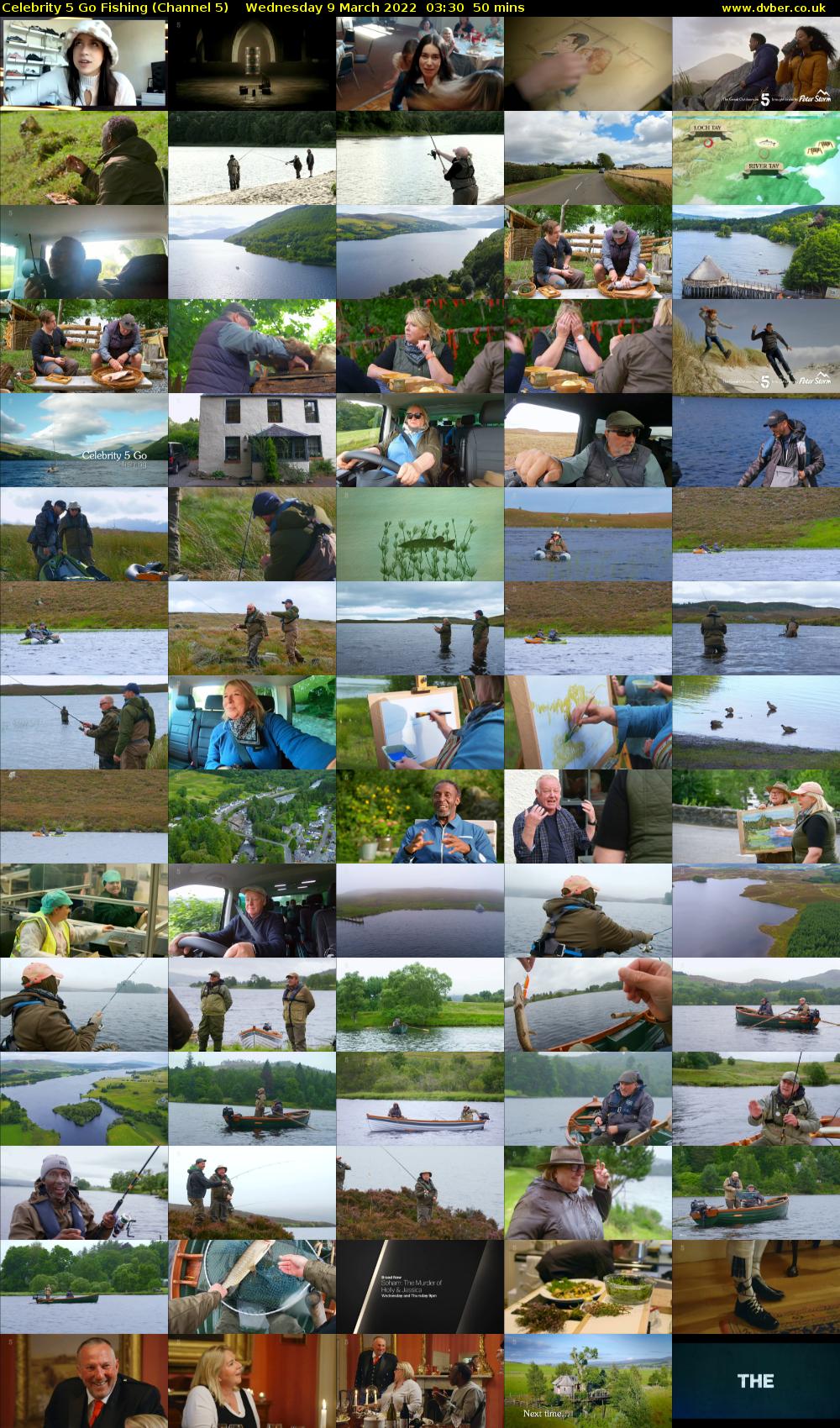 Celebrity 5 Go Fishing (Channel 5) Wednesday 9 March 2022 03:30 - 04:20