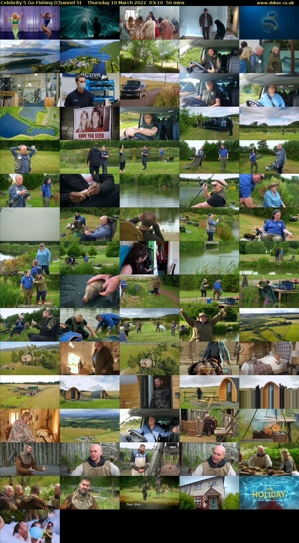 Celebrity 5 Go Fishing (Channel 5) Thursday 10 March 2022 03:10 - 04:00