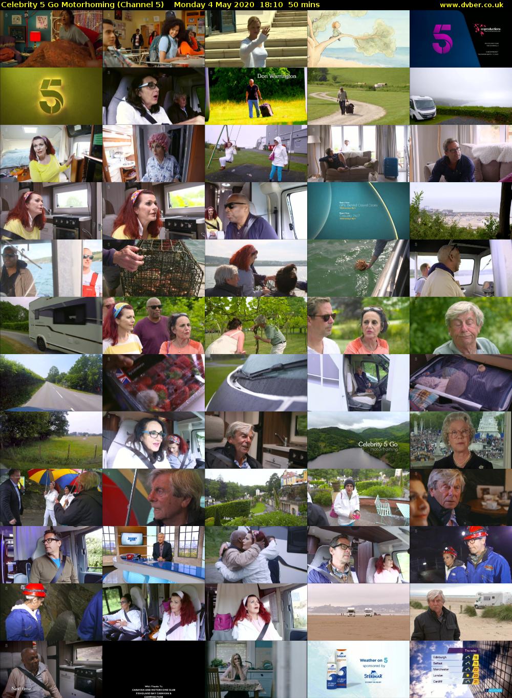 Celebrity 5 Go Motorhoming (Channel 5) Monday 4 May 2020 18:10 - 19:00