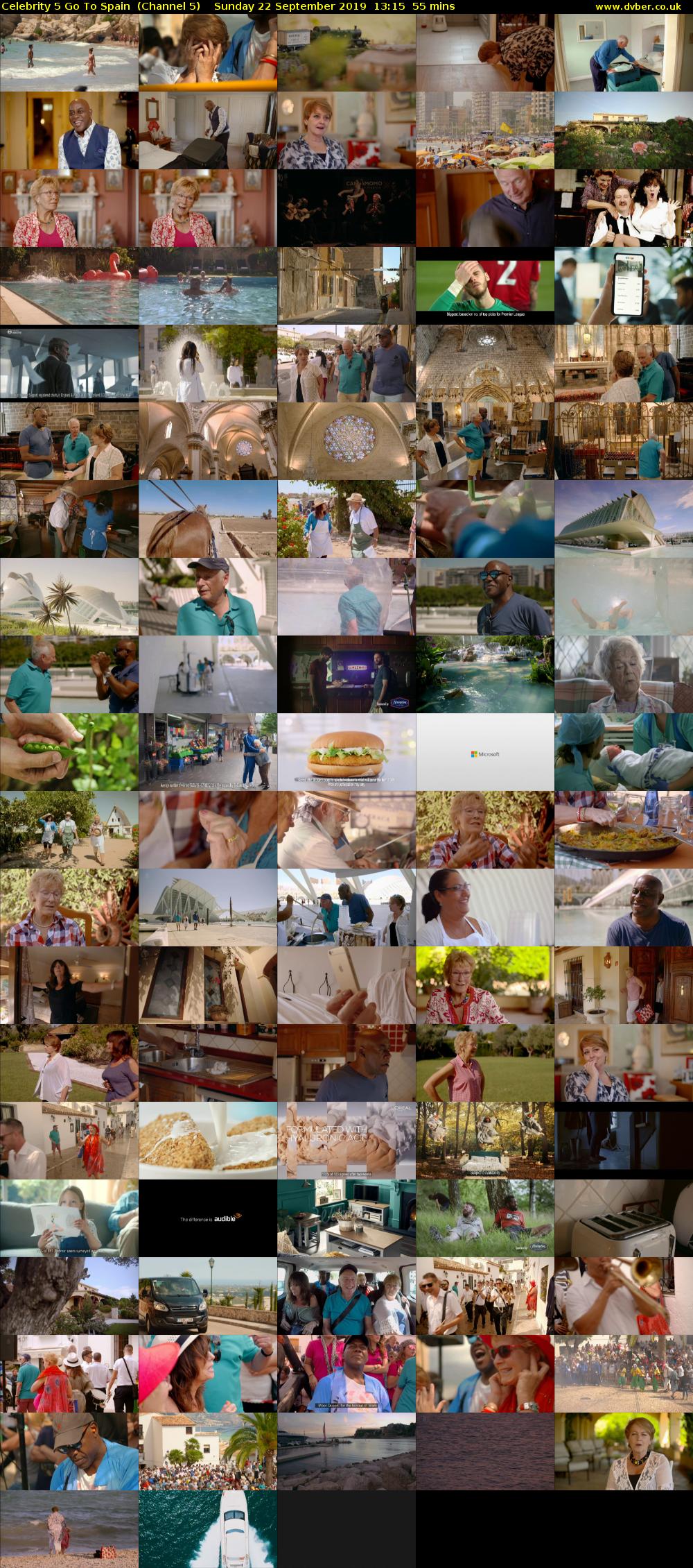 Celebrity 5 Go To Spain  (Channel 5) Sunday 22 September 2019 13:15 - 14:10
