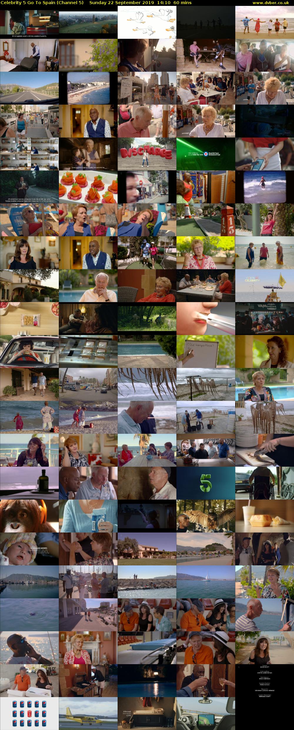 Celebrity 5 Go To Spain (Channel 5) Sunday 22 September 2019 14:10 - 15:10