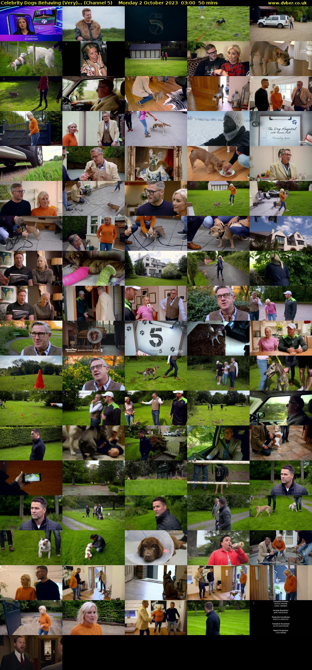 Celebrity Dogs Behaving (Very)... (Channel 5) Monday 2 October 2023 03:00 - 03:50