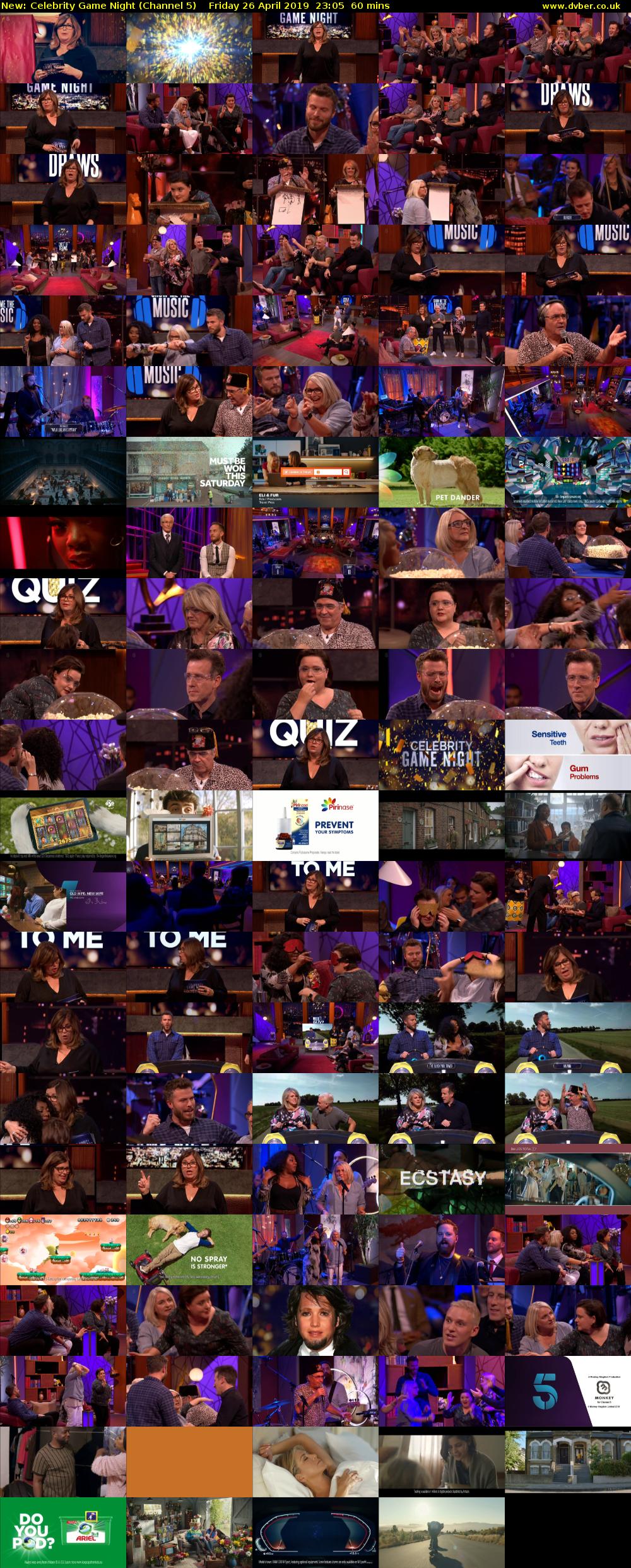 Celebrity Game Night (Channel 5) Friday 26 April 2019 23:05 - 00:05