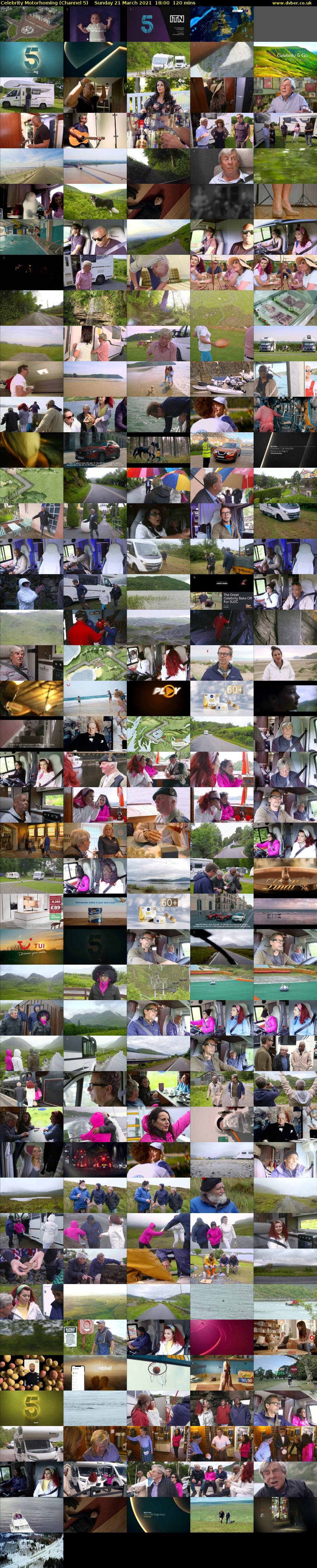 Celebrity Motorhoming (Channel 5) Sunday 21 March 2021 18:00 - 20:00