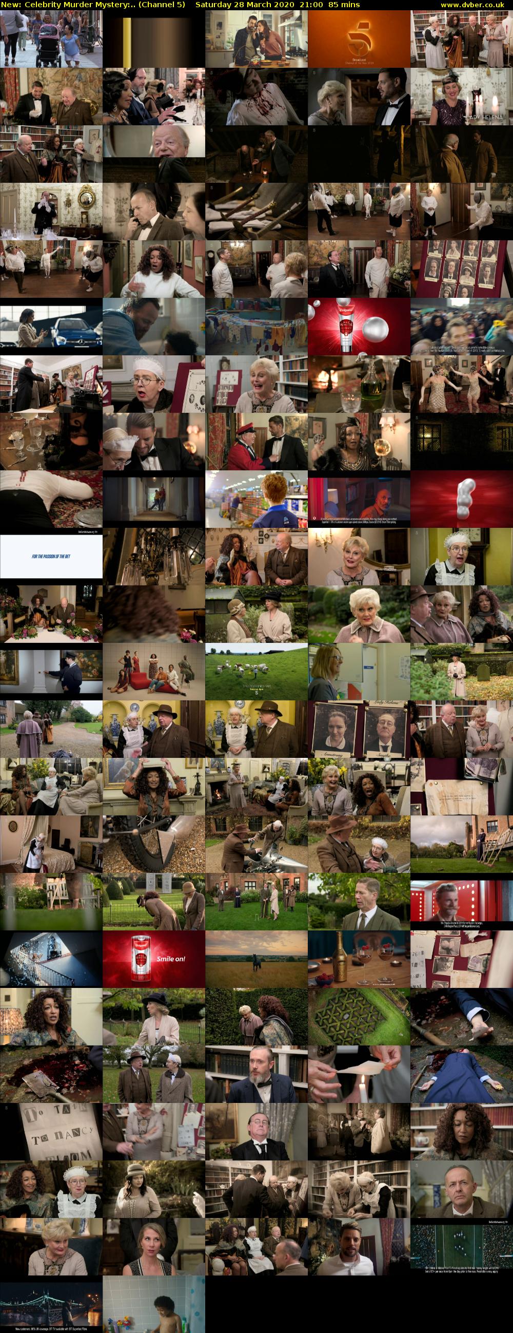 Celebrity Murder Mystery:.. (Channel 5) Saturday 28 March 2020 21:00 - 22:25