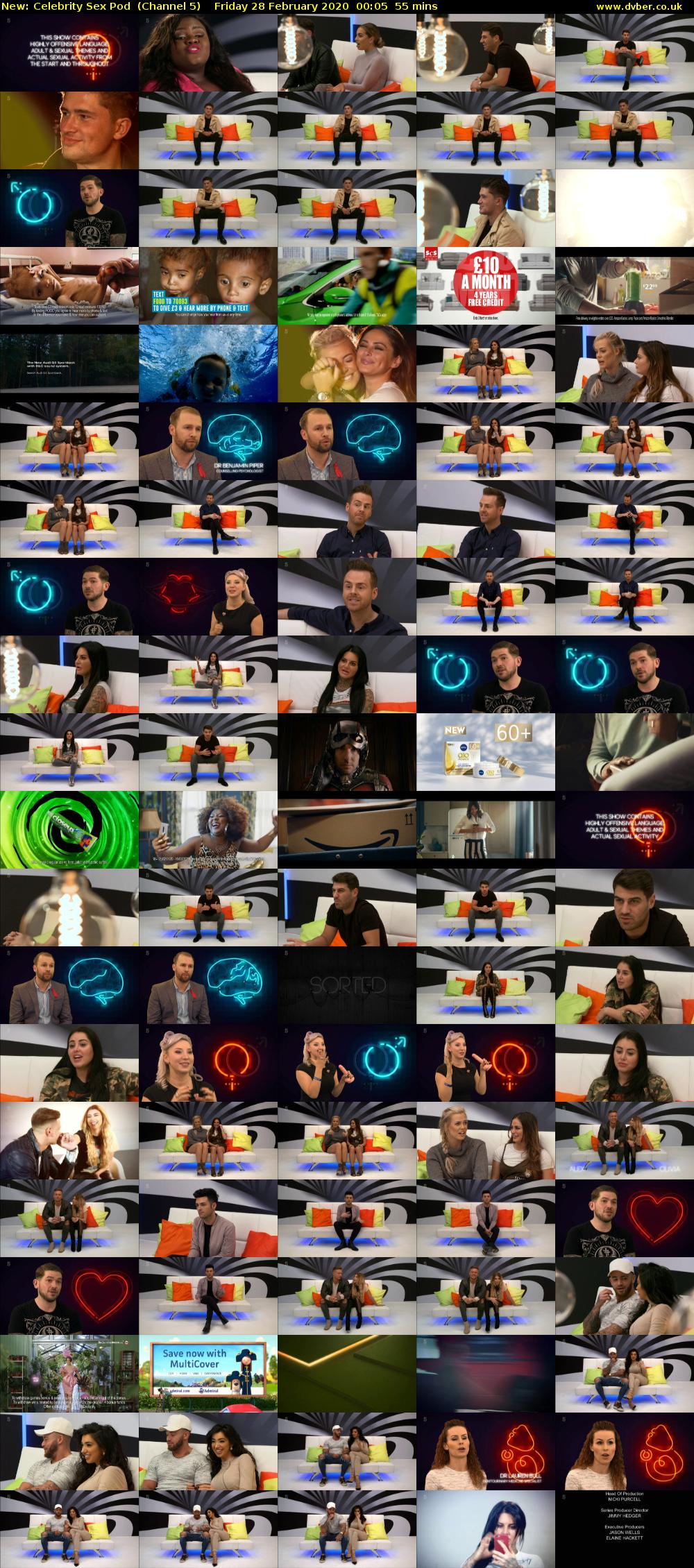 Celebrity Sex Pod (Channel 5) Friday 28 February 2020 00:05 - 01:00