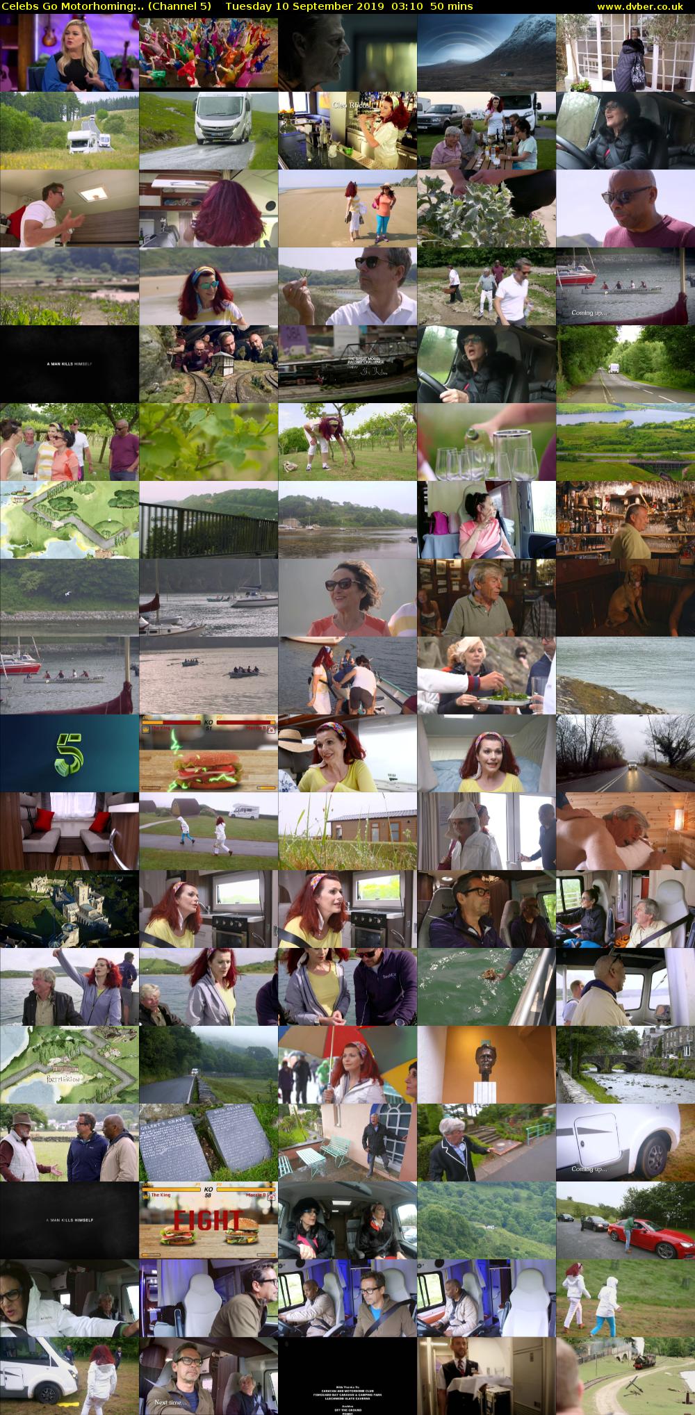 Celebs Go Motorhoming:.. (Channel 5) Tuesday 10 September 2019 03:10 - 04:00