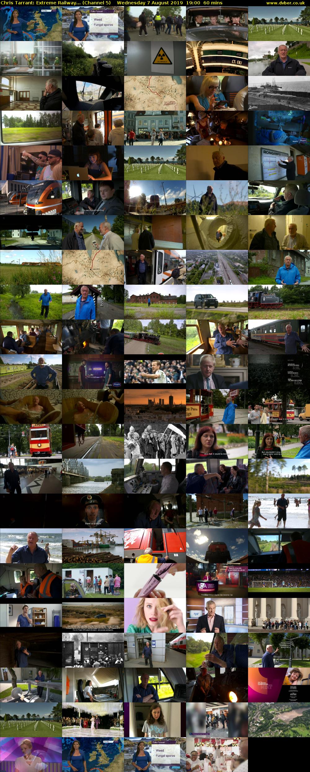 Chris Tarrant: Extreme Railway... (Channel 5) Wednesday 7 August 2019 19:00 - 20:00