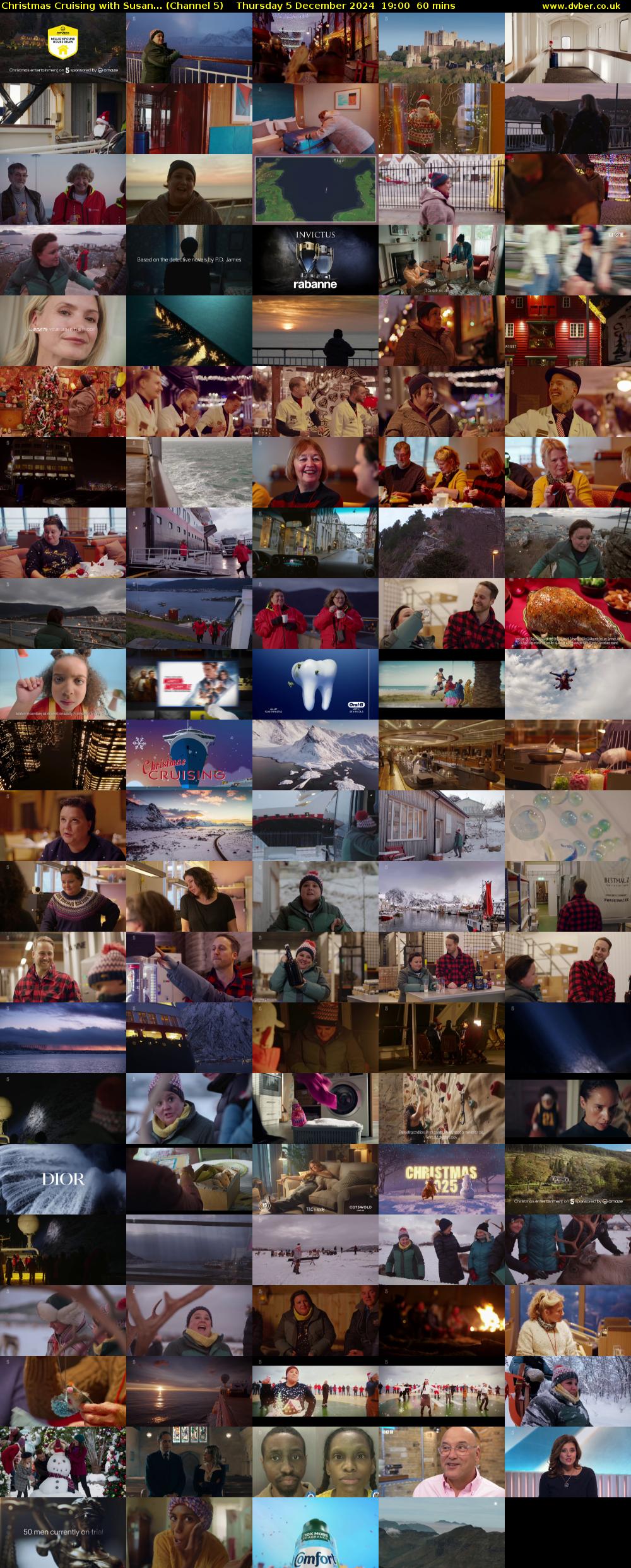 Christmas Cruising with Susan... (Channel 5) Thursday 5 December 2024 19:00 - 20:00