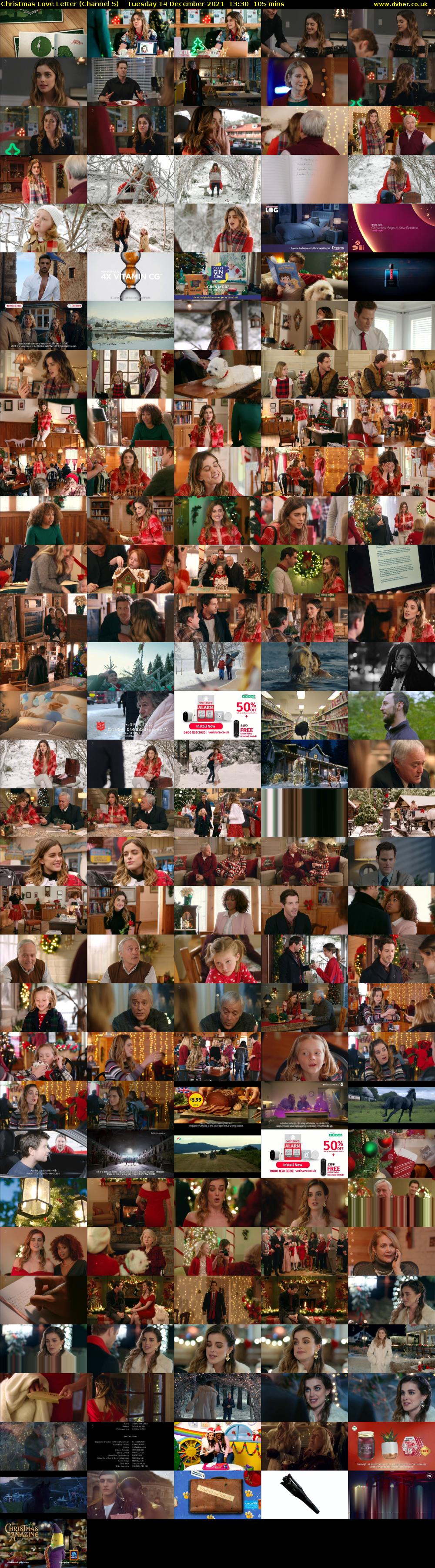 Christmas Love Letter (Channel 5) Tuesday 14 December 2021 13:30 - 15:15