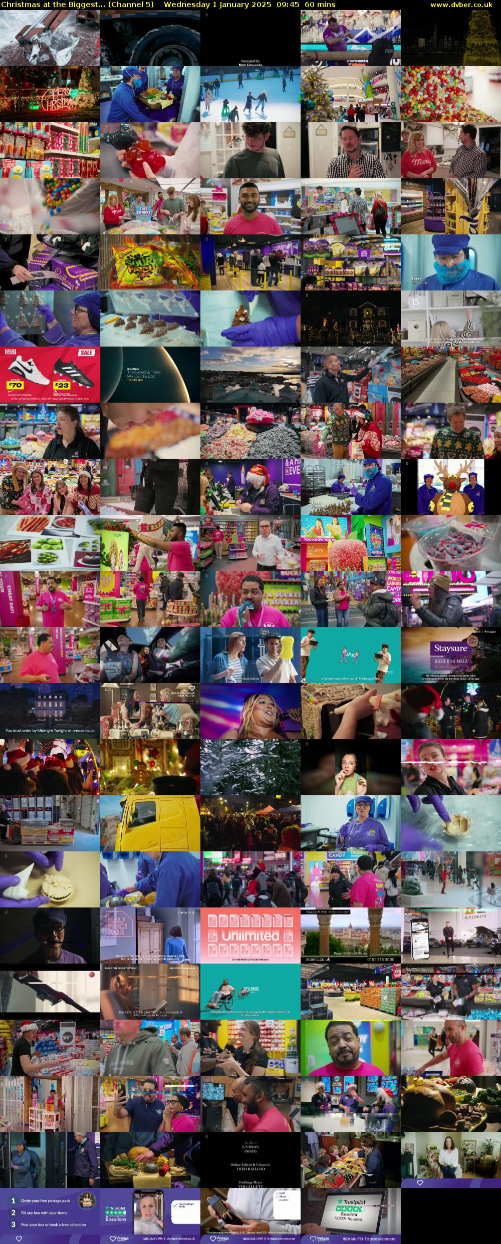 Christmas at the Biggest... (Channel 5) Wednesday 1 January 2025 09:45 - 10:45