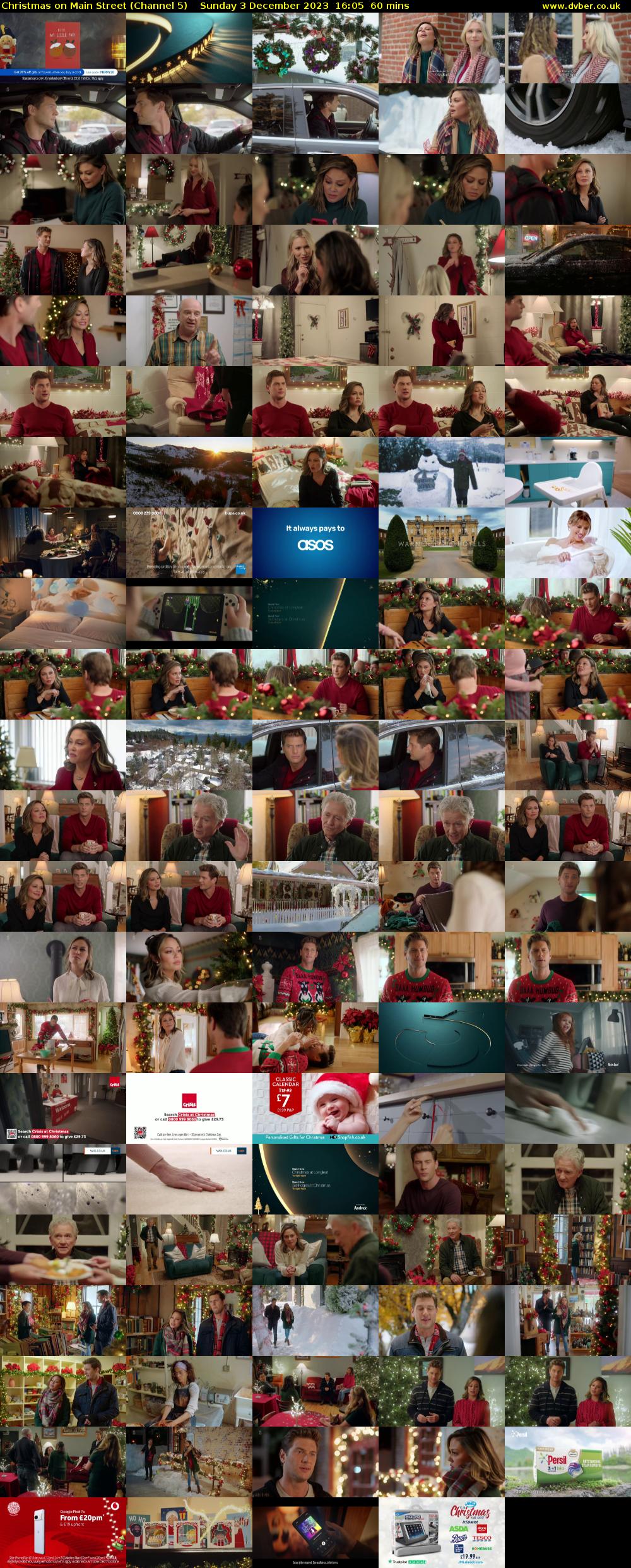 Christmas on Main Street (Channel 5) Sunday 3 December 2023 16:05 - 17:05