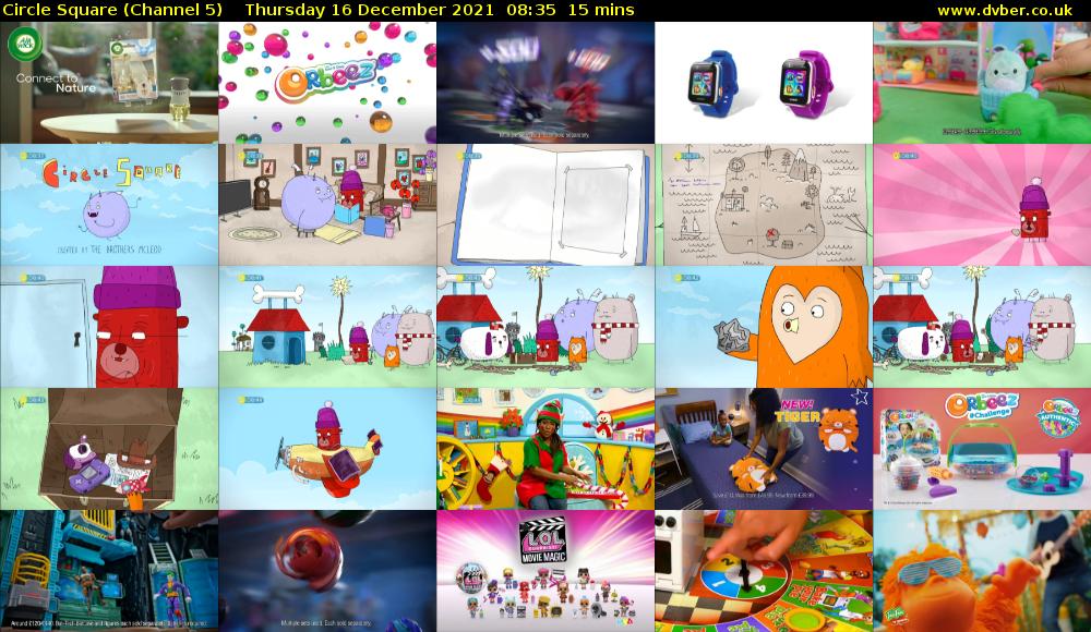 Circle Square (Channel 5) Thursday 16 December 2021 08:35 - 08:50