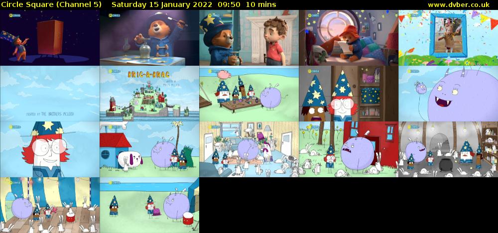 Circle Square (Channel 5) Saturday 15 January 2022 09:50 - 10:00