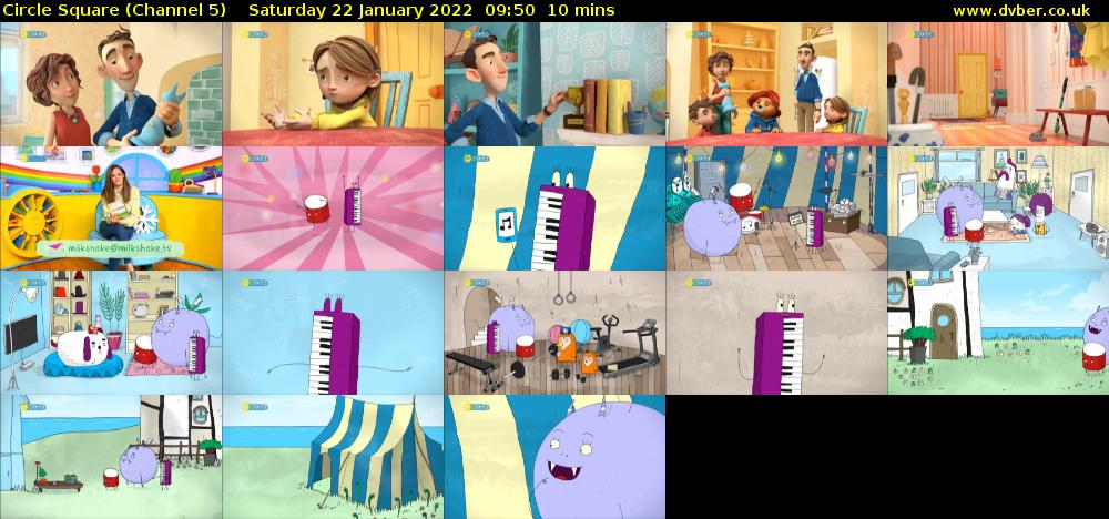 Circle Square (Channel 5) Saturday 22 January 2022 09:50 - 10:00