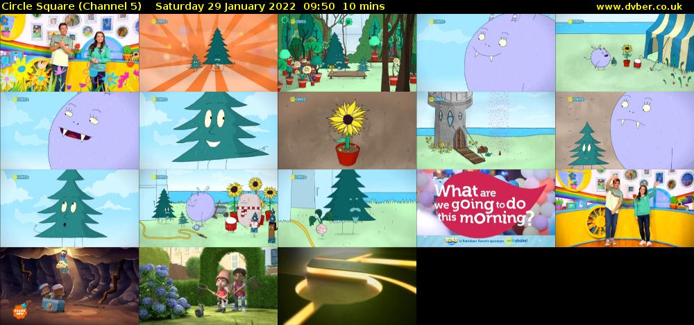 Circle Square (Channel 5) Saturday 29 January 2022 09:50 - 10:00