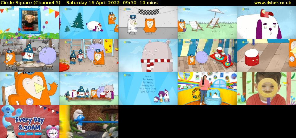 Circle Square (Channel 5) Saturday 16 April 2022 09:50 - 10:00