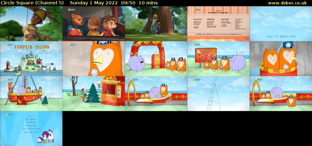 Circle Square (Channel 5) Sunday 1 May 2022 09:50 - 10:00