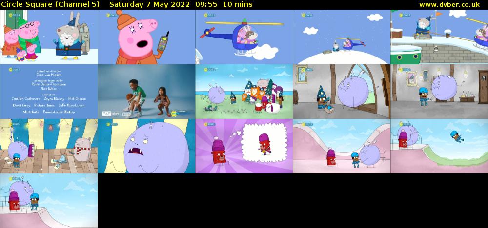Circle Square (Channel 5) Saturday 7 May 2022 09:55 - 10:05