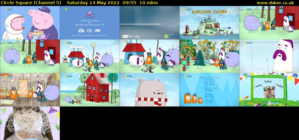 Circle Square (Channel 5) Saturday 14 May 2022 09:55 - 10:05