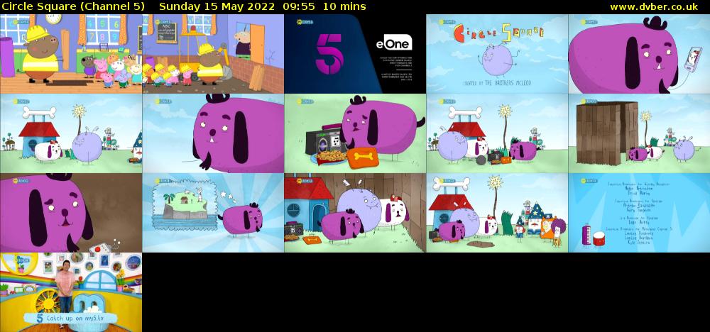 Circle Square (Channel 5) Sunday 15 May 2022 09:55 - 10:05