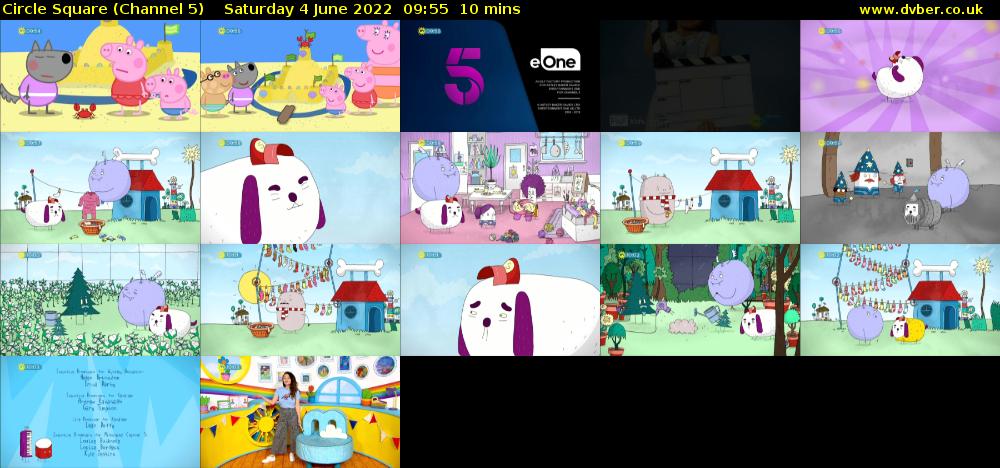 Circle Square (Channel 5) Saturday 4 June 2022 09:55 - 10:05