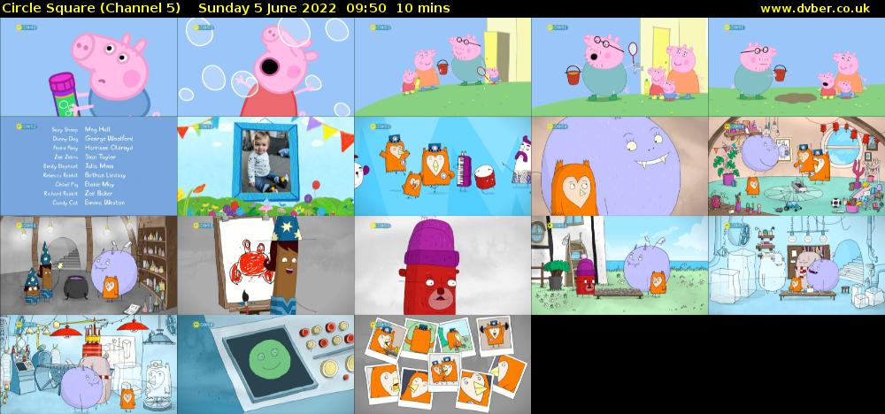 Circle Square (Channel 5) Sunday 5 June 2022 09:50 - 10:00