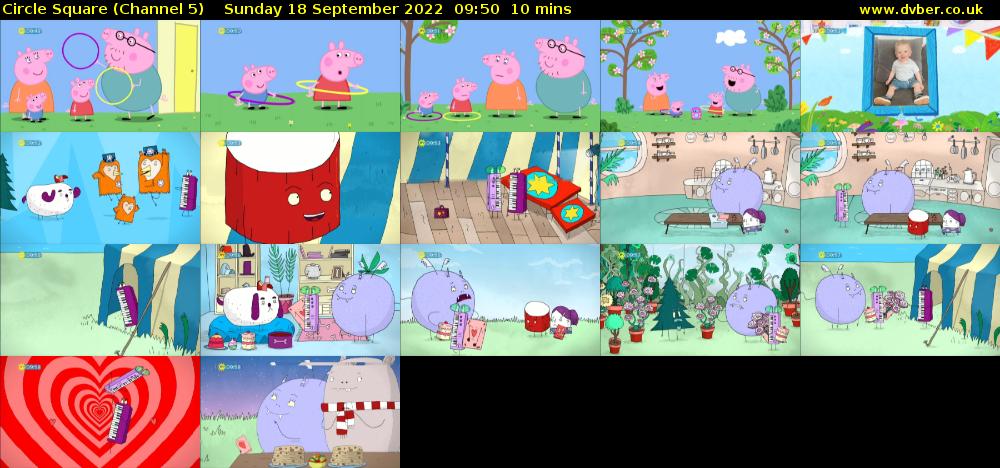 Circle Square (Channel 5) Sunday 18 September 2022 09:50 - 10:00