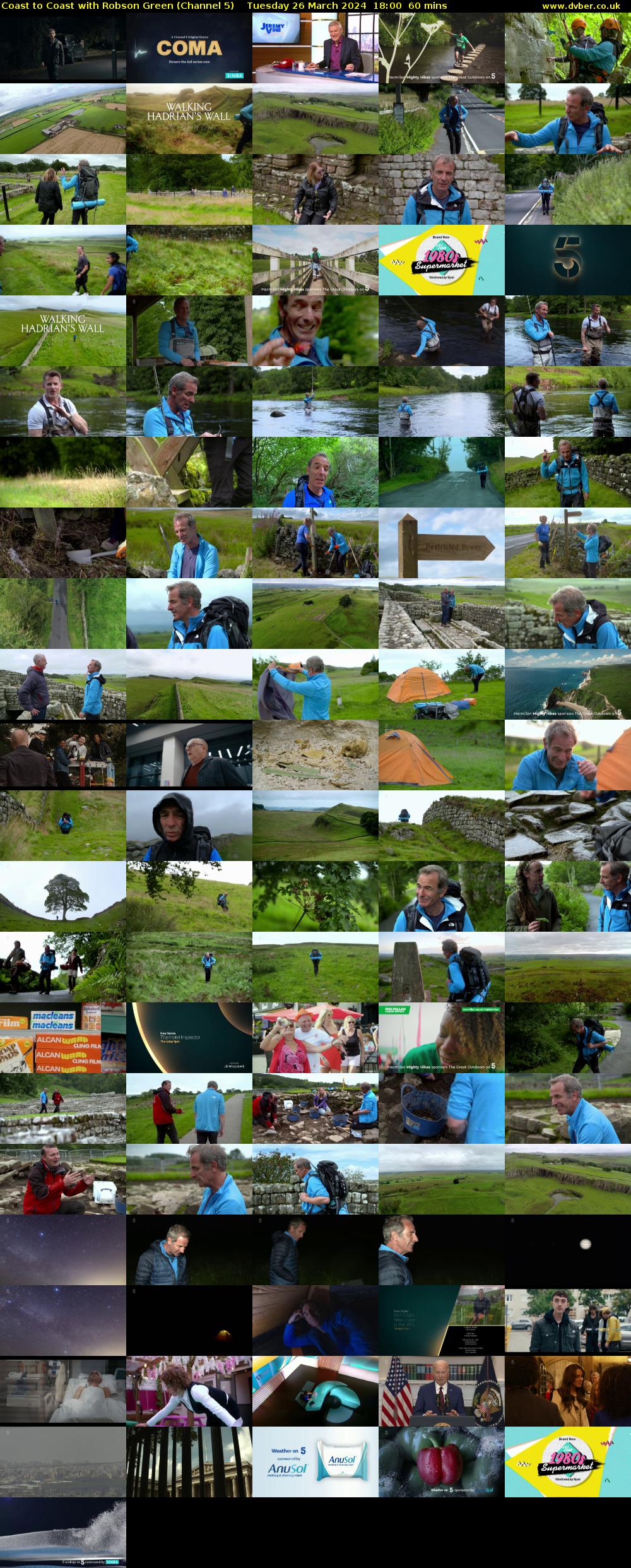 Coast to Coast with Robson Green (Channel 5) Tuesday 26 March 2024 18:00 - 19:00