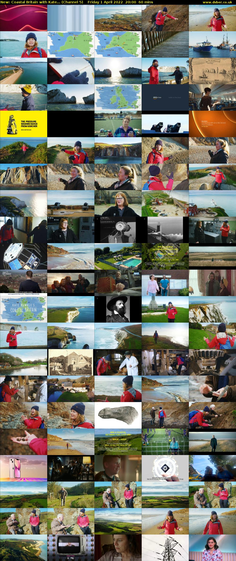 Coastal Britain with Kate... (Channel 5) Friday 1 April 2022 20:00 - 21:00